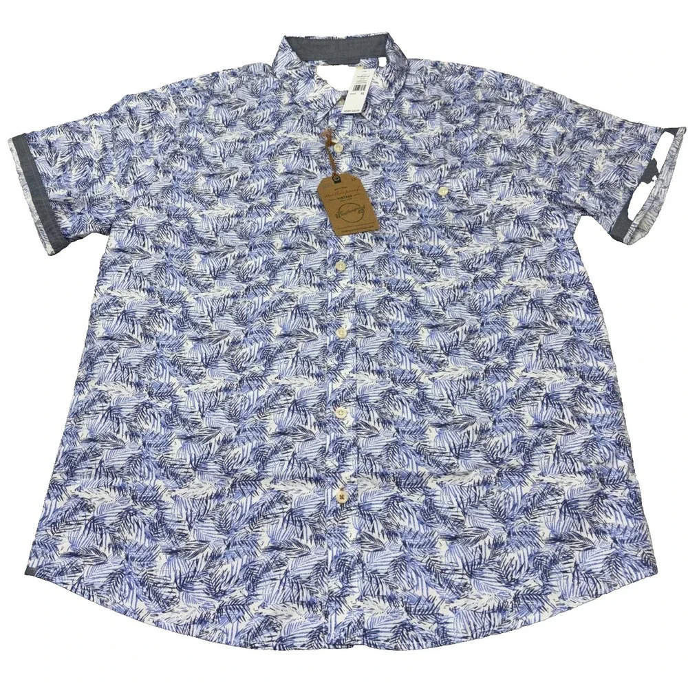 Weatherproof Vintage Short Sleeve‎ Cotton ultramarine blue XL NWT